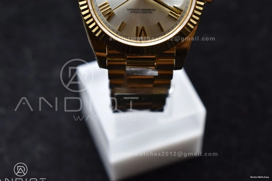 664 228238 Bracelet Dial VR3255 Edition (Gain ZeroBulk President 1:1 Date YG Best Silver ARF On Day Weight) Roman 40 0320